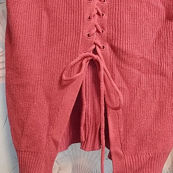 3 for $15 lace up sweater - Picture 3 of 5